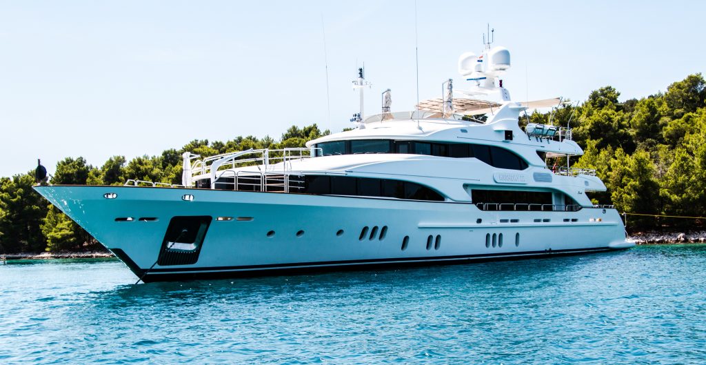 luxury yacht on sea
